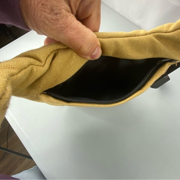 Apex tan crossbody sling travel festival bag with charger connection - Picture 4 of 15